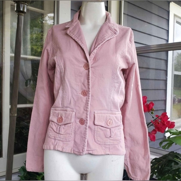 VTG Y2K So Real So Right Light Pink Corduroy Jacket / Jr. Size M or Small Woman - Picture 10 of 10